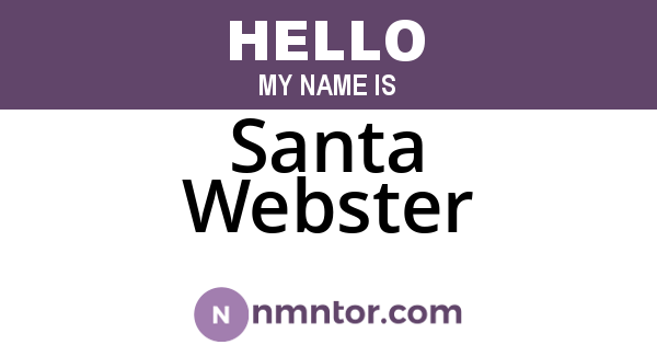 Santa Webster