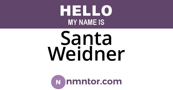 Santa Weidner