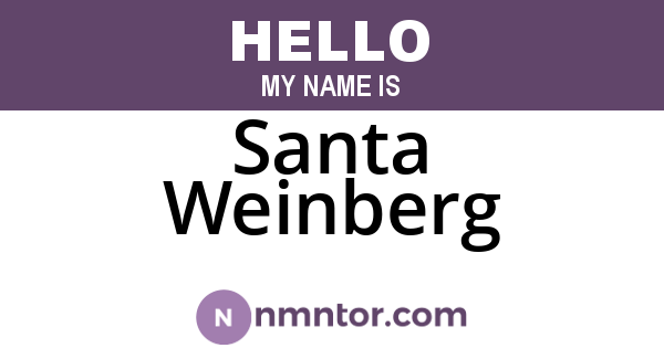 Santa Weinberg