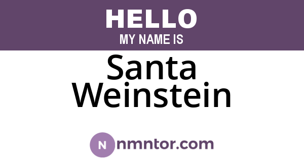 Santa Weinstein