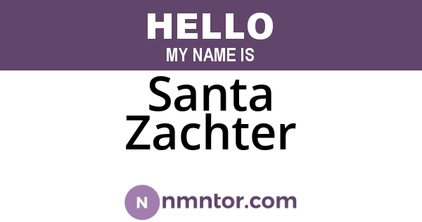 Santa Zachter