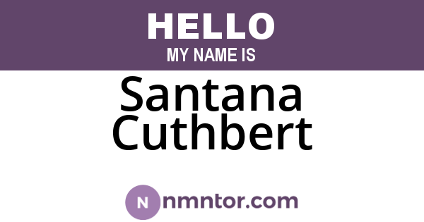 Santana Cuthbert