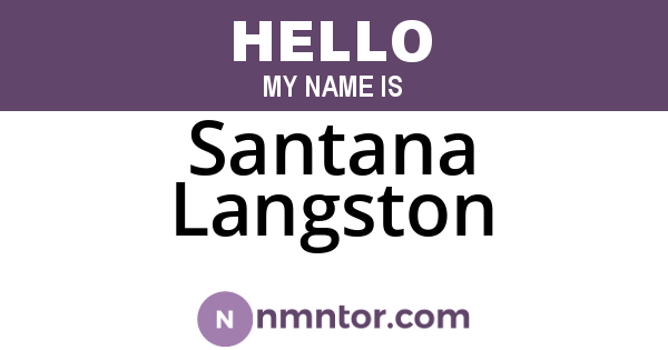 Santana Langston