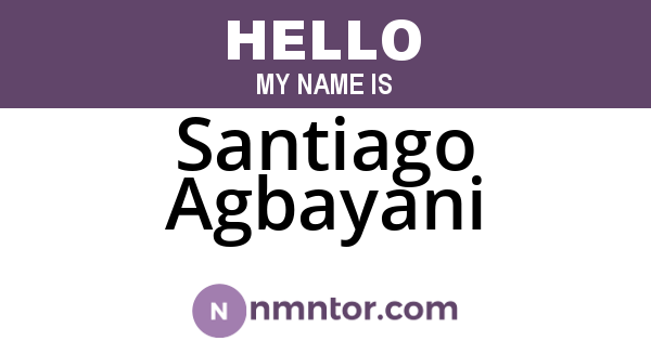 Santiago Agbayani
