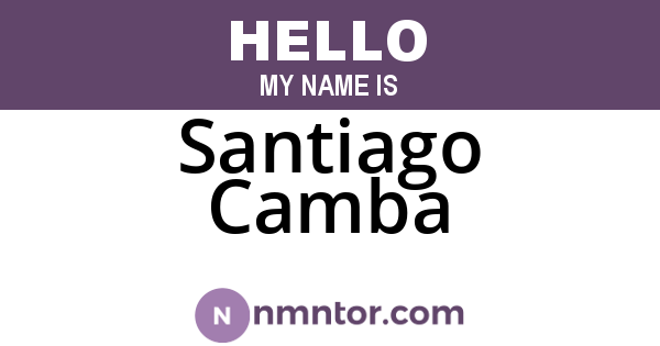 Santiago Camba