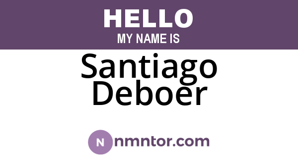 Santiago Deboer