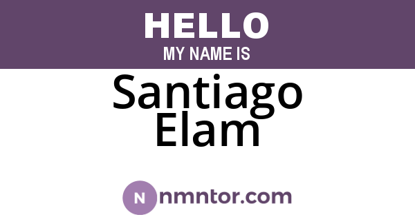 Santiago Elam