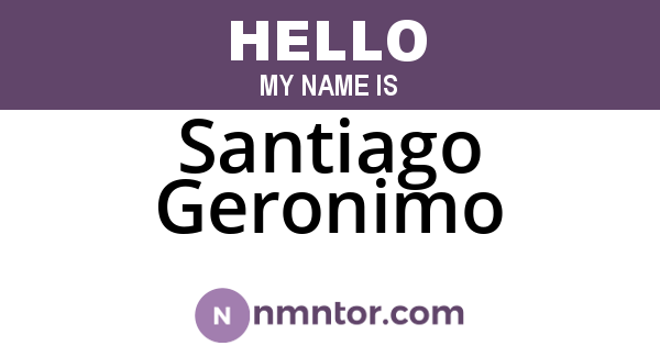 Santiago Geronimo