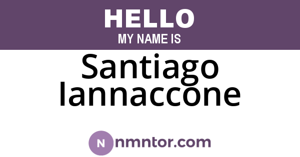 Santiago Iannaccone