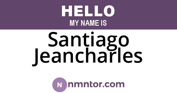 Santiago Jeancharles