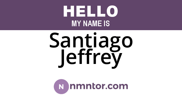 Santiago Jeffrey