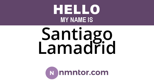 Santiago Lamadrid
