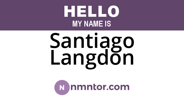 Santiago Langdon
