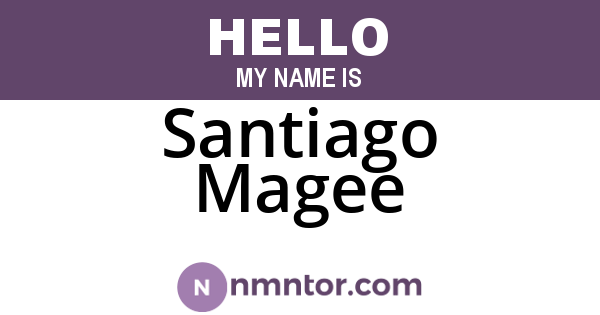 Santiago Magee