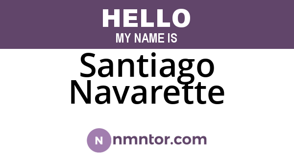 Santiago Navarette