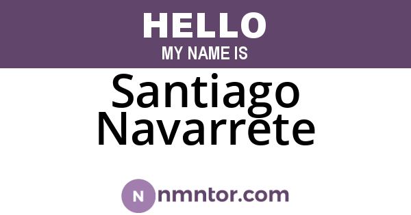 Santiago Navarrete