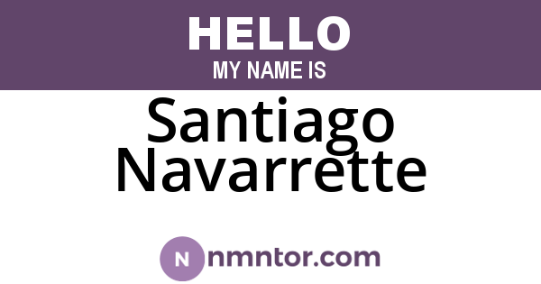 Santiago Navarrette