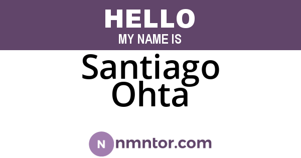 Santiago Ohta