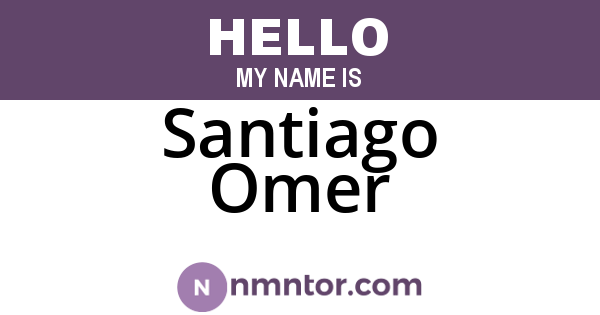 Santiago Omer