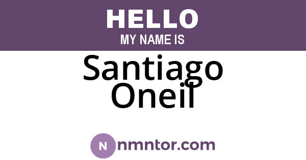 Santiago Oneil