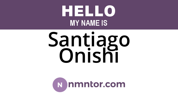 Santiago Onishi
