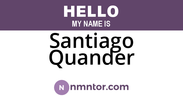 Santiago Quander