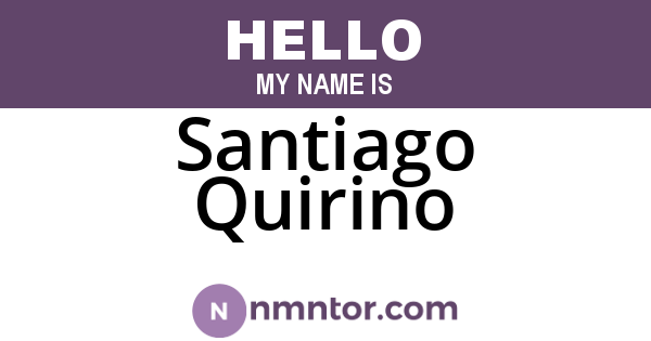 Santiago Quirino