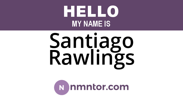 Santiago Rawlings