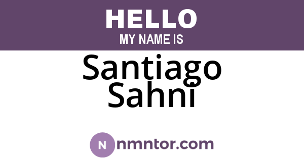 Santiago Sahni