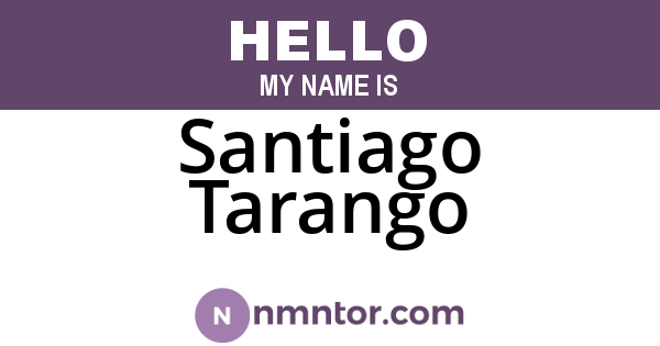 Santiago Tarango