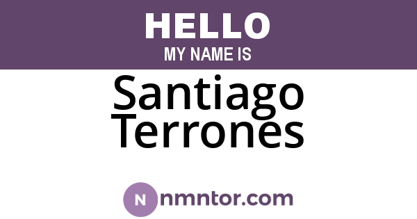 Santiago Terrones