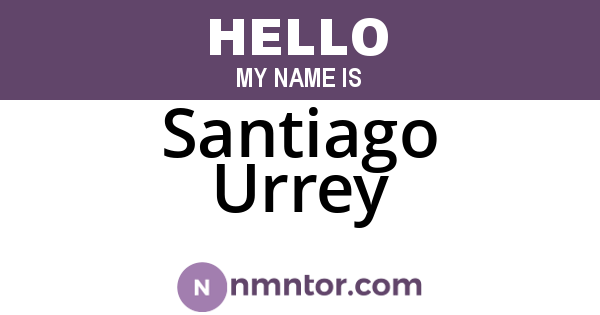 Santiago Urrey