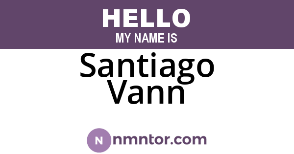 Santiago Vann