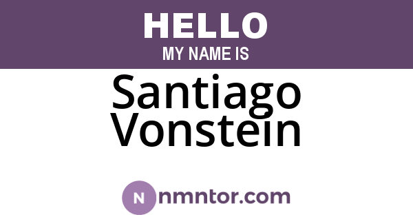 Santiago Vonstein