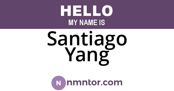 Santiago Yang