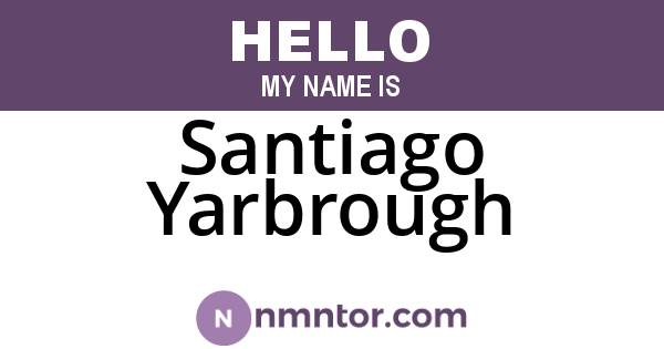 Santiago Yarbrough