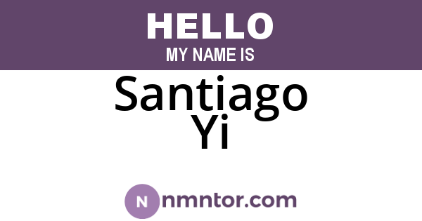 Santiago Yi