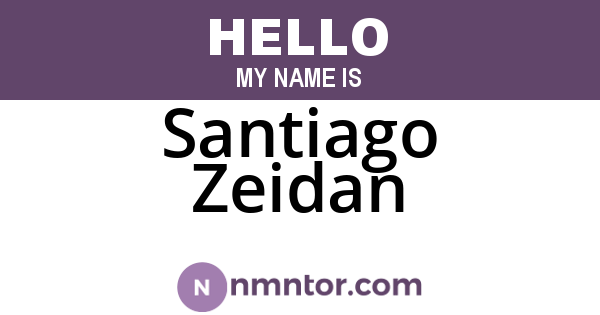 Santiago Zeidan