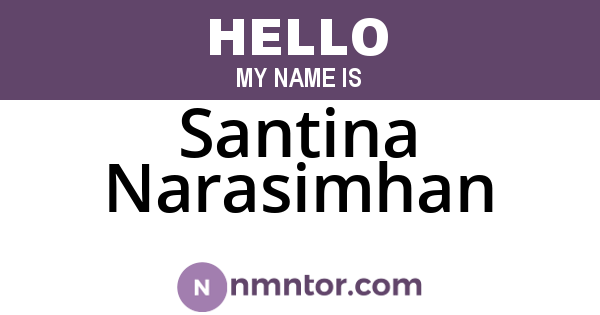 Santina Narasimhan