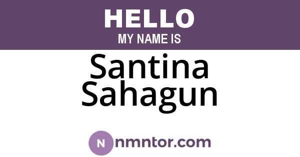 Santina Sahagun
