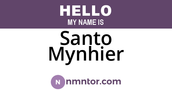Santo Mynhier