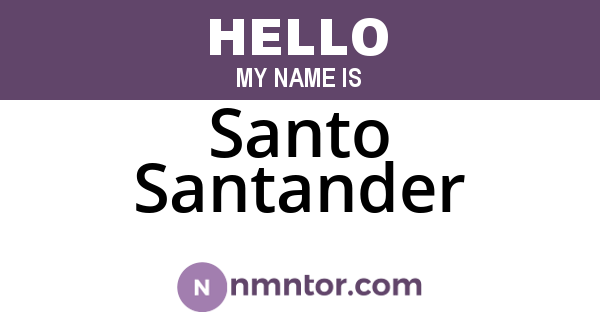 Santo Santander