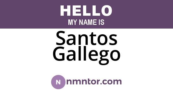 Santos Gallego