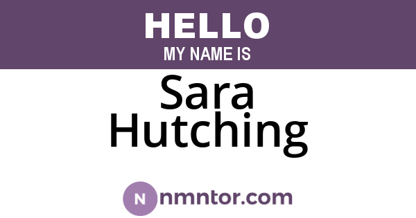 Sara Hutching