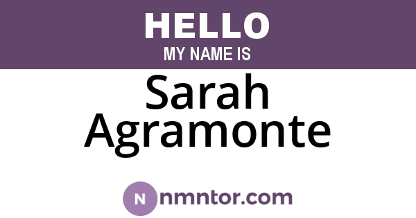 Sarah Agramonte