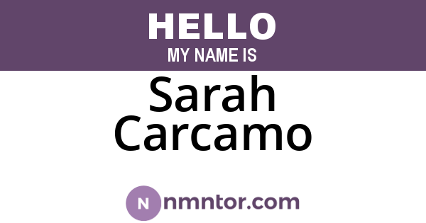 Sarah Carcamo