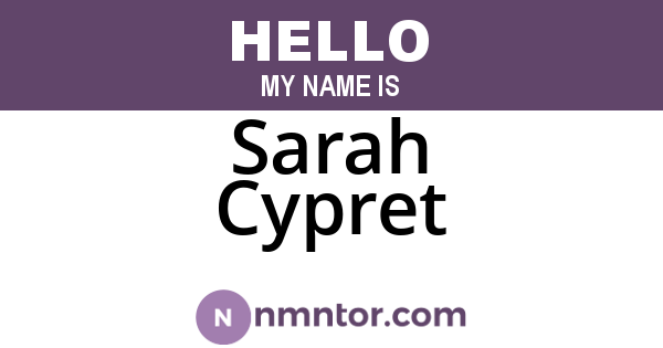 Sarah Cypret