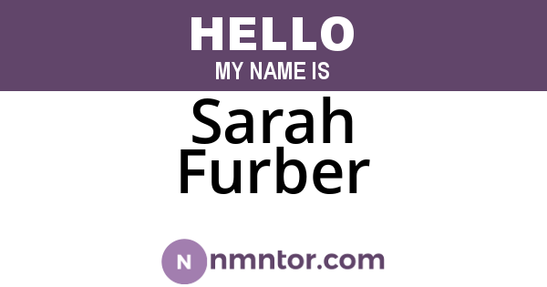 Sarah Furber