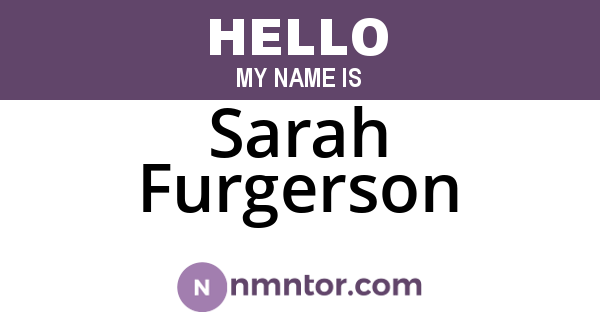 Sarah Furgerson