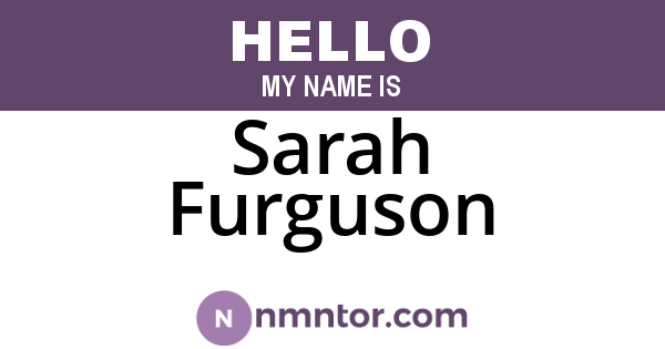 Sarah Furguson